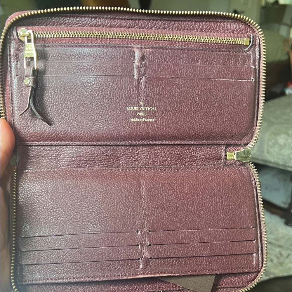Louis Vuitton Empreinte Zippy Wallet Burgundy Monogram Leather Zip Around Clutch - Picture 17 of 17